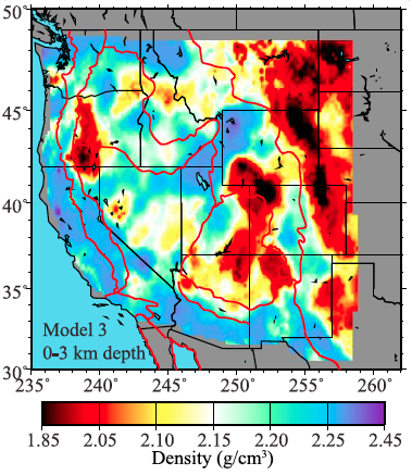 Density structure in the western US